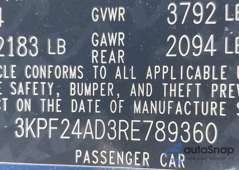 2024 Kia Forte Lxs from USA, damaged, VIN 3KPF24AD3RE789360